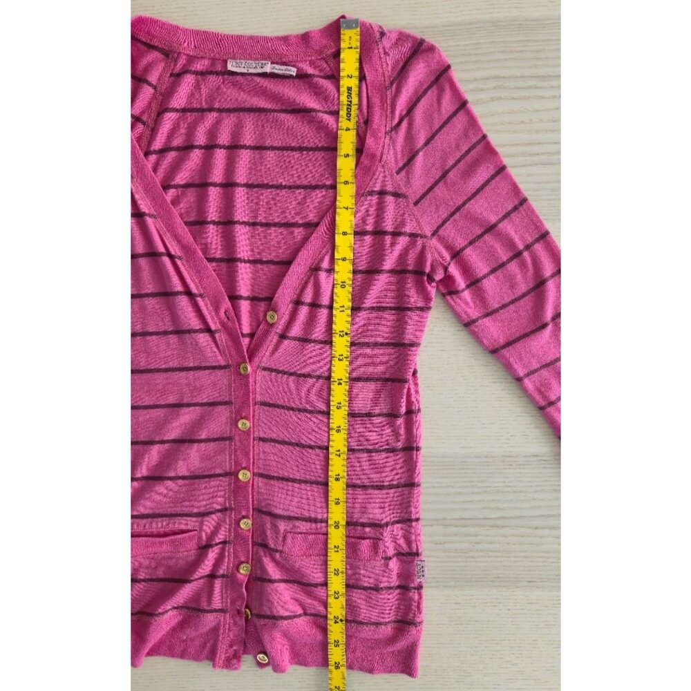Juicy Couture Pink Striped Cardigan - Picture 6 of 7